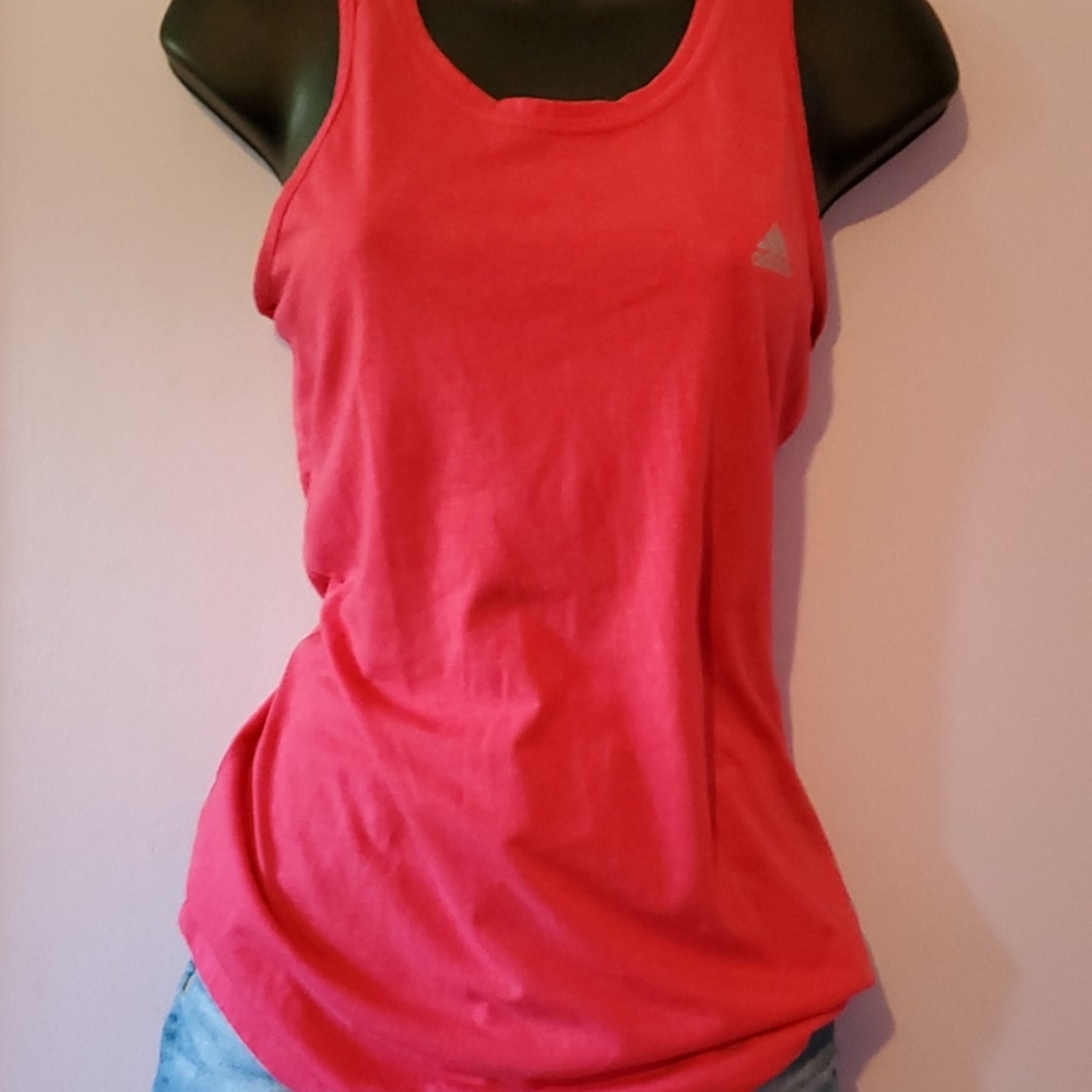 Adidas pink tank top